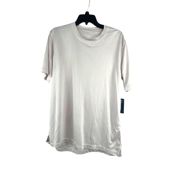 Visitor Premium Men's Solid Poly Crew Neck T-Shirt L Pastel Pin Short Sleeves - Picture 5 of 7